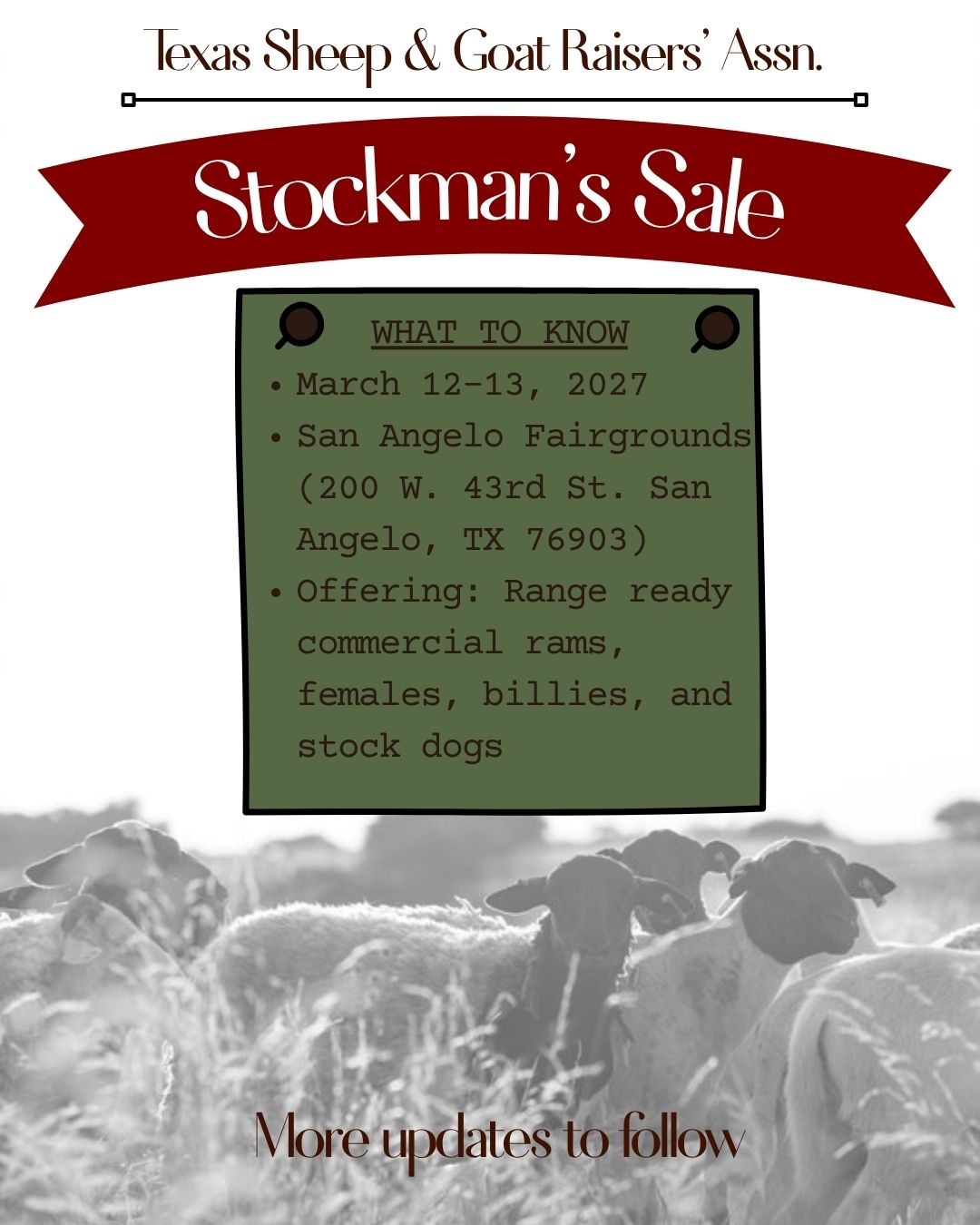 TSGRA Stockman's Sale